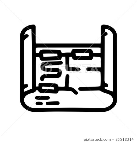 underfloor heating plan line vector doodle simple icon underfloor heating plan line vector doodle simple icon 85518314