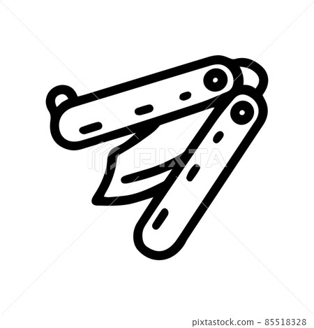 butterfly knife line vector doodle simple icon butterfly knife line vector doodle simple icon 85518328