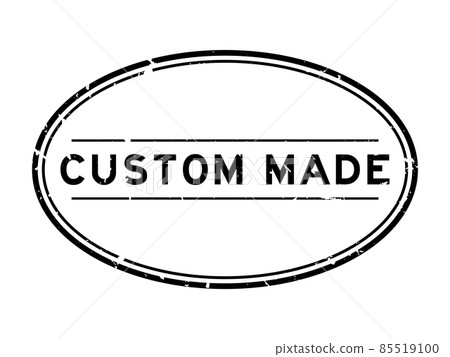 Grunge black custom made word oval rubber seal stamp on white background Grunge black custom made word oval rubber seal stamp on white background 85519100