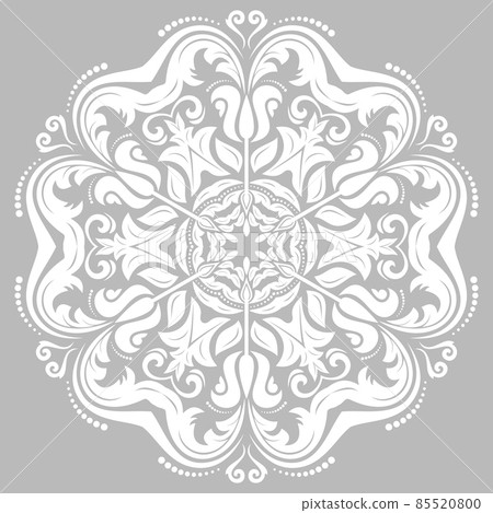 Damask Vector Background With Arabesques in Oriental Style 85520800