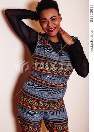 pretty stylish african american big mama woman well dressed. swag relax at home pretty stylish african american big mama woman well dressed. swag relax at home 85520952