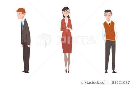Sad and Frustrated Business People Character or Unhappy Office Worker Standing with Hang Head Vector Set Sad and Frustrated Business People Character or Unhappy Office Worker Standing with Hang Head Vector Set 85521087