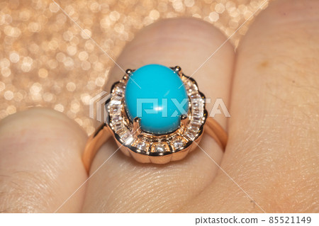 Turquoise rose gold ring Turquoise rose gold ring 85521149