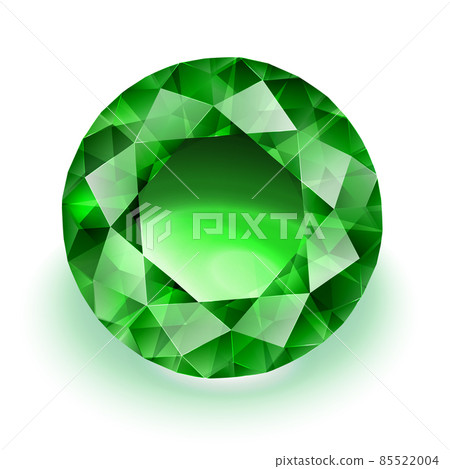 Emerald - vector diamond realistic gemstone illustration 85522004