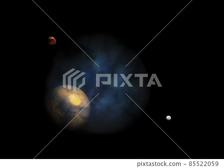 Far-out planets in a space. Far-out planets in a space. 85522059