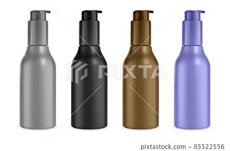 Serum dispenser bottle mockup. Mini pump bottle 85522556