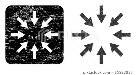Grunge Compact Arrows Subtracted Badge 85522855