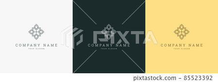 minimal logo template and line art symbol and icon - Stock Illustration ...