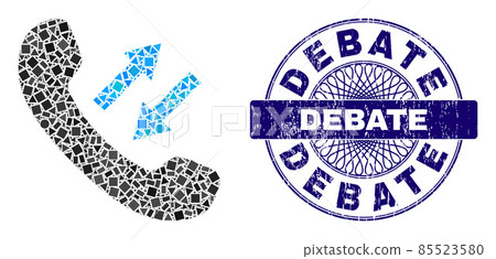 Grunge Debate Seal and Geometric Phone Talking Mosaic Grunge Debate Seal and Geometric Phone Talking Mosaic 85523580
