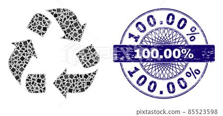 Rubber 100.00 percent Badge and Geometric Recycle Mosaic Rubber 100.00 percent Badge and Geometric Recycle Mosaic 85523598