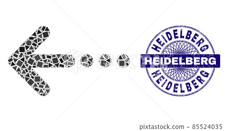 Textured Heidelberg Stamp and Geometric Send Left Mosaic 85524035