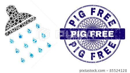 Grunge Pig Free Seal and Geometric Shower Mosaic Grunge Pig Free Seal and Geometric Shower Mosaic 85524128