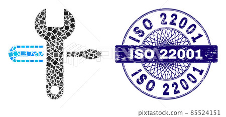 Textured ISO 22001 Stamp Seal and Geometric Tuning Mosaic Textured ISO 22001 Stamp Seal and Geometric Tuning Mosaic 85524151