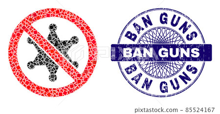 Rubber Ban Guns Badge and Geometric Stop Sheriff Star Mosaic Rubber Ban Guns Badge and Geometric Stop Sheriff Star Mosaic 85524167