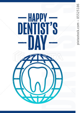 Happy Dentist Day. Holiday concept. Template for background, banner, card, poster with text Happy Dentist Day. Holiday concept. Template for background, banner, card, poster with text 85525186