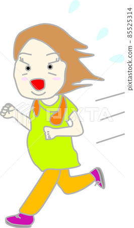 節食的跑步女性 節食的跑步女性 85525314