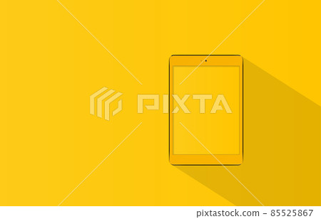 Tablet computer isolated on yellow. 85525867