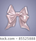 Realistic bow and ribbon. 85525888