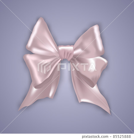 Realistic bow and ribbon. 85525888