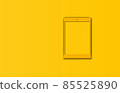 Tablet computer isolated on yellow. 85525890