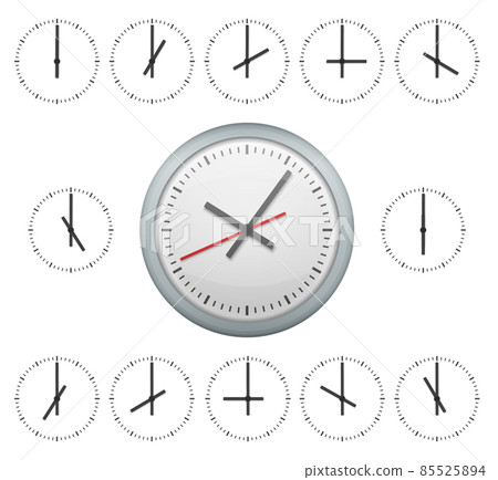 Clock without numbers isolated on white. Clock without numbers isolated on white. 85525894