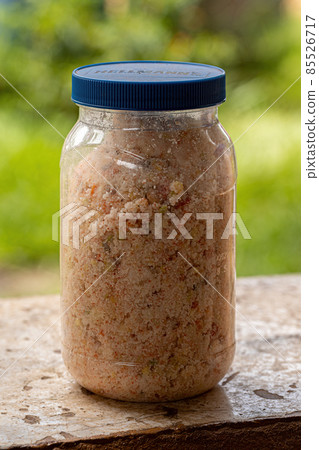 Itaja, Goias, Brazil - 12 24 2021: Complete food seasoning Itaja, Goias, Brazil - 12 24 2021: Complete food seasoning 85526717