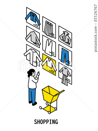 Person who chooses clothes Vertical 85526767