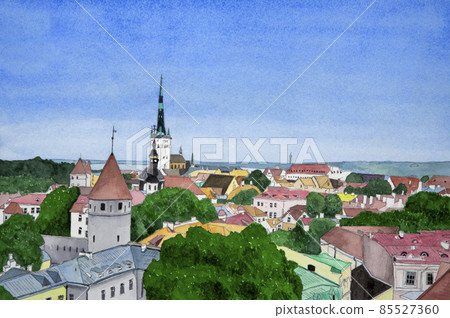 A bird's-eye view of the World Heritage Site of Tallinn, Estonia, from Patkuli Viewing Platform A bird's-eye view of the World Heritage Site of Tallinn, Estonia, from Patkuli Viewing Platform 85527360