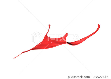 Red paint splash isolated on a white background. 85527616