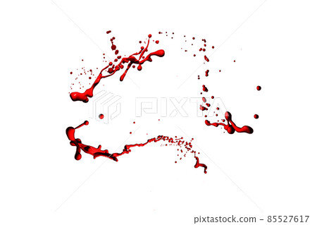 Red paint splash isolated on a white background. 85527617