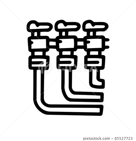 heating distribution unit line vector doodle simple icon heating distribution unit line vector doodle simple icon 85527723
