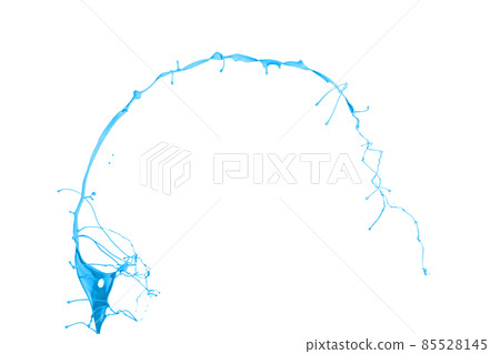 Light blue paint splash isolated on white background 85528145