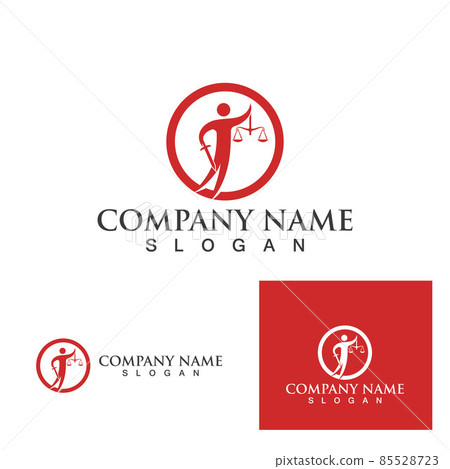 Justice lawyer logo and symbols template icons app 85528723