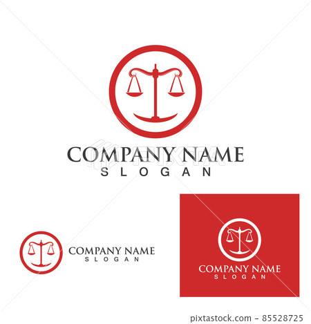 Justice lawyer logo and symbols template icons app 85528725