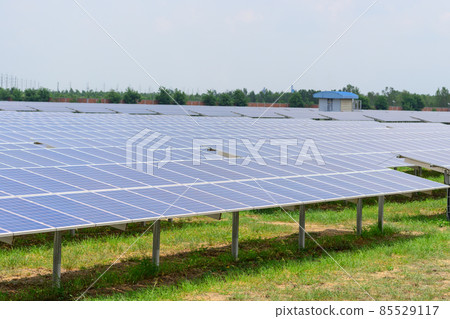 Solar panels are charging outdoors. 85529117