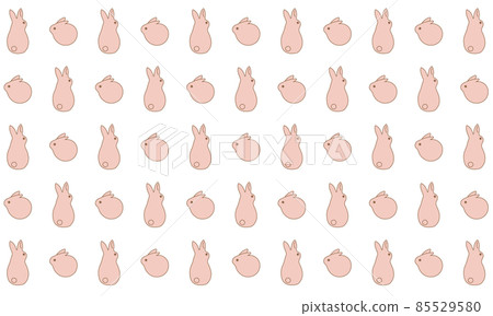 Simple rabbit illustration pattern ① 85529580