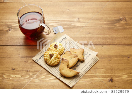 Homemade cookies and tea Homemade cookies and tea 85529979