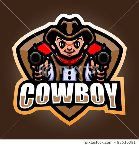 Cowboy mascot esport logo design Cowboy mascot esport logo design 85530381