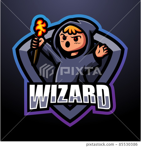 Wizard mascot esport logo design Wizard mascot esport logo design 85530386