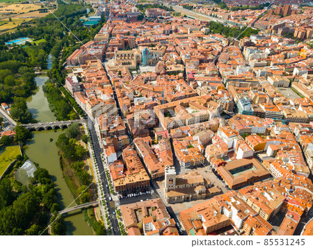 Aerial view on the city Palencia. 85531245