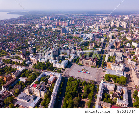 Aerial view of Voronezh overlooking Lenin square 85531314