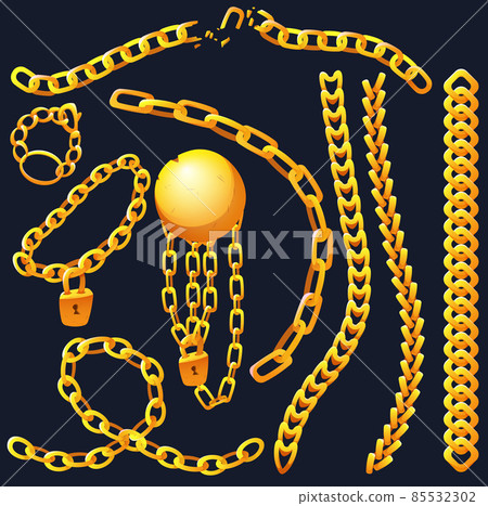 Golden chains with whole and broken links set Golden chains with whole and broken links set 85532302