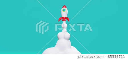 初創公司（短時間內快速成長的組織）、太空旅行、太空開發等形象。 85533711