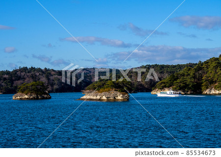 日本松島三景松島灣海島遊小町島和伊勢島 85534673