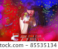 Psychic Tarot Card Reader With Neon Signs 85535134