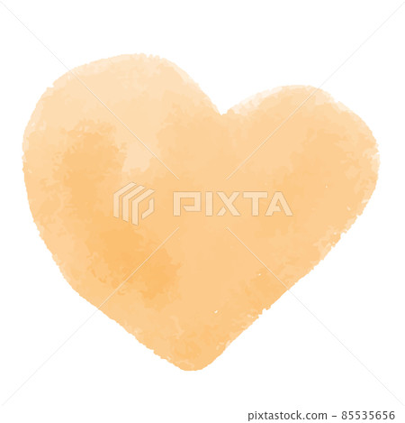 Watercolor motif_heart_orange Watercolor motif_heart_orange 85535656