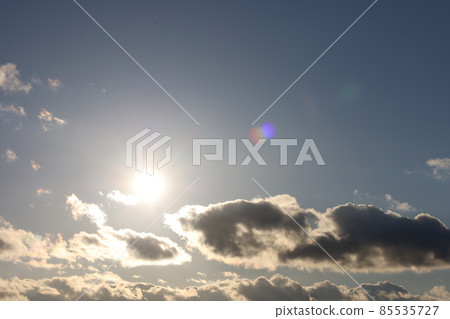太陽和雲彩照耀 85535727