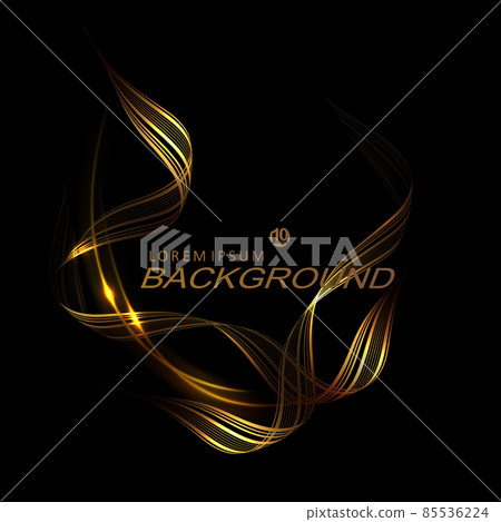 Black composition, golden minimal wave patterns with subtle texture Black composition, golden minimal wave patterns with subtle texture 85536224