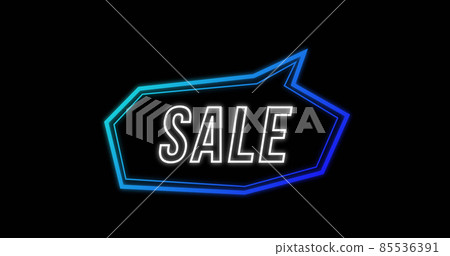 Sale advertisement in Retro Eighties concept Sale advertisement in Retro Eighties concept 85536391