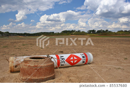 Swim Area in Dry Lake - Late Afternoon Lake Tyler in East Texas 85537680